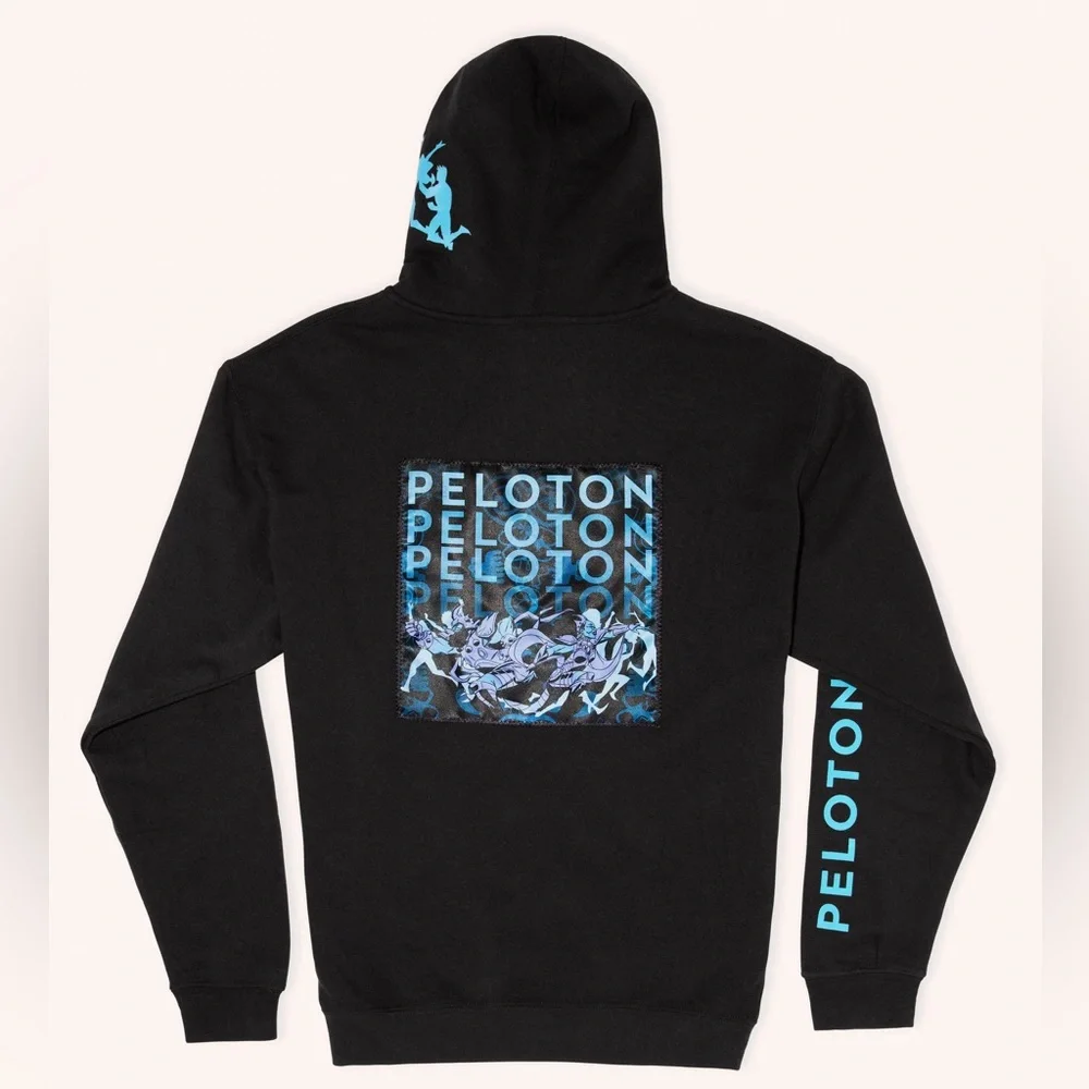 Peloton Graphic Hoodie Mens Large Limited Edition NWT Fleece Zip up hoodie